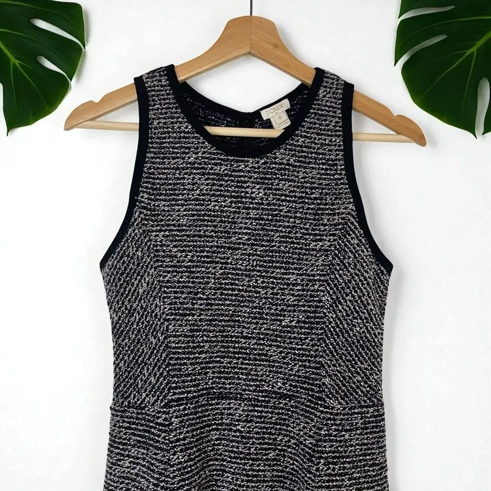 J. Crew Sleeveless Tweed Flare Dress